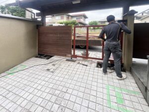 堺市　工務店　エクステリアリフォーム　施行中